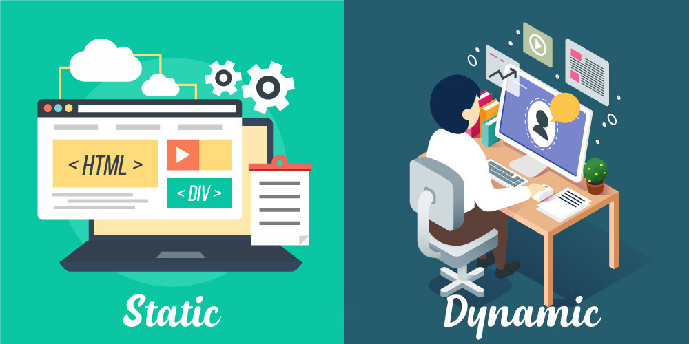 طراحی سایت ترم سوم 1 static vs dynamic website